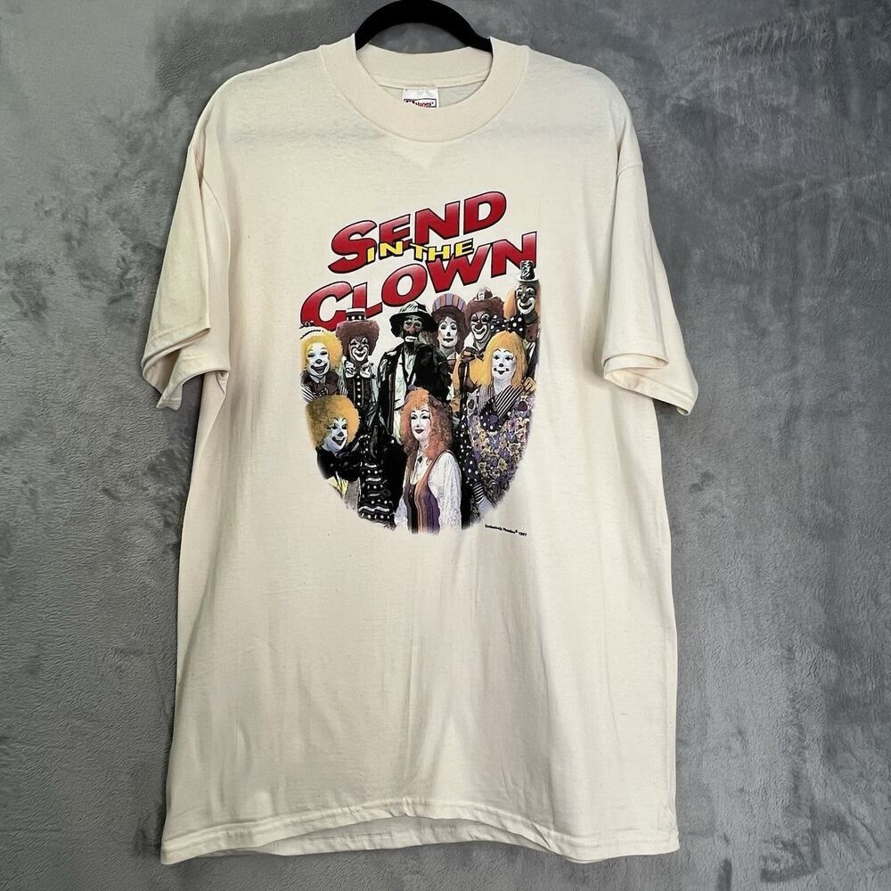 Vintage 1997 Exclusively Flambro‎ Send In The Clown T Shirt Mens L Rare